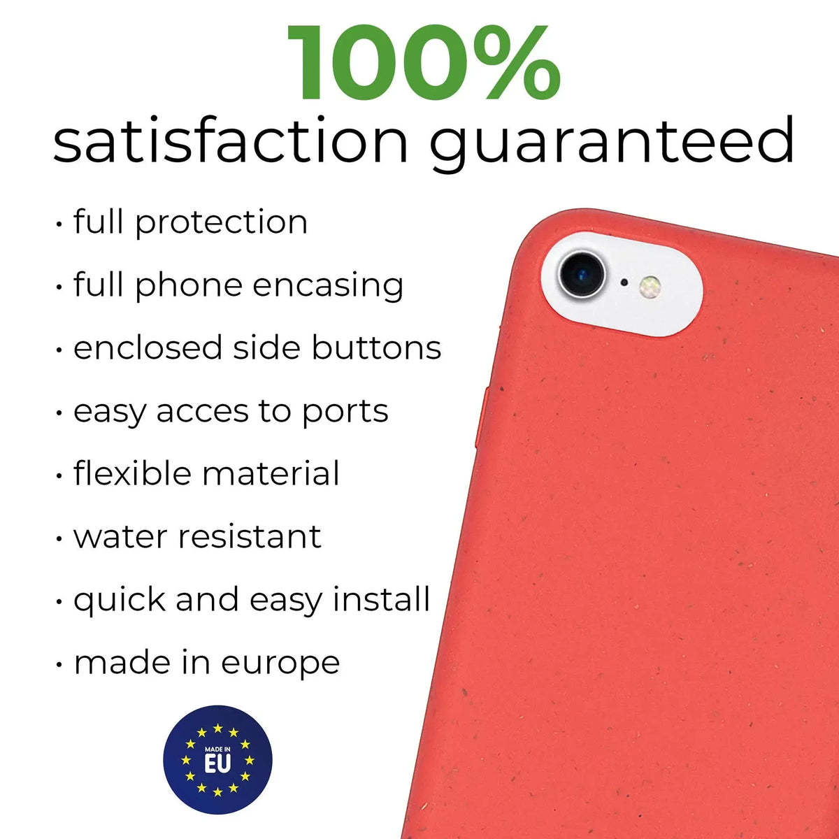 Biodegradable phone case - Red - Trustymall