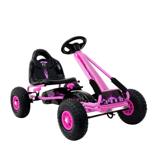 Rigo Kids Pedal Go Kart Car Ride On Toys Racing Bike Rubber Tyre