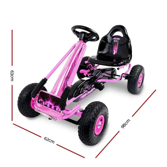 Rigo Kids Pedal Go Kart Car Ride On Toys Racing Bike Rubber Tyre
