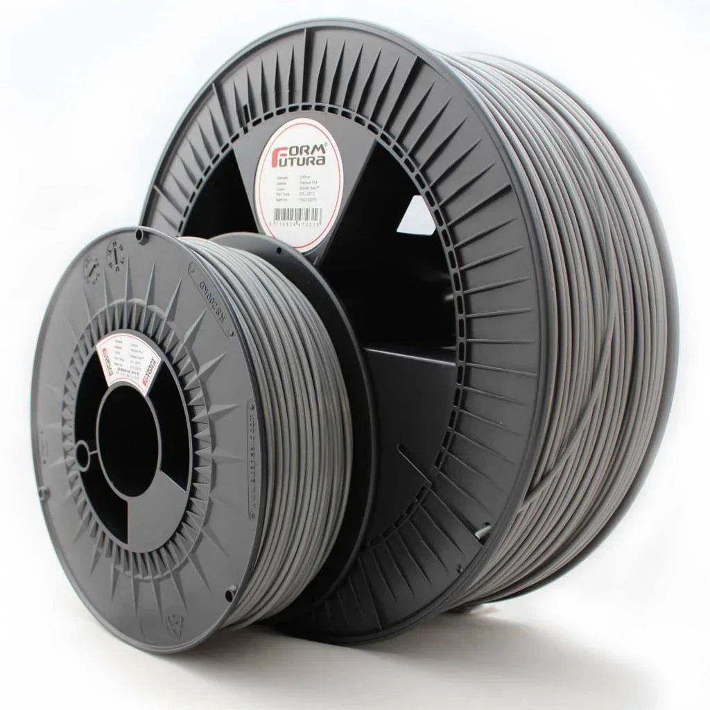 Large spool of premium robotic grey PLA 3D printer filament