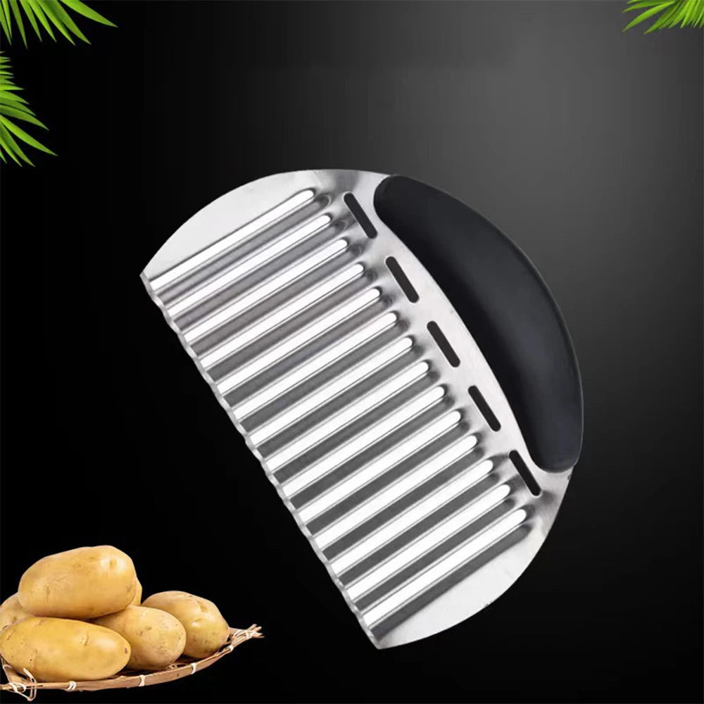 Potato Cutter Chip French Fry Maker Stainless Steel Wavy