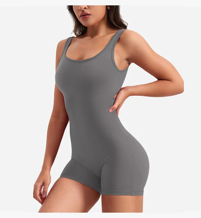 One-Piece Yoga Jumpsuit Skinny Short Sportswear