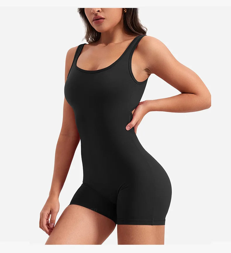 One-Piece Yoga Jumpsuit Skinny Short Sportswear