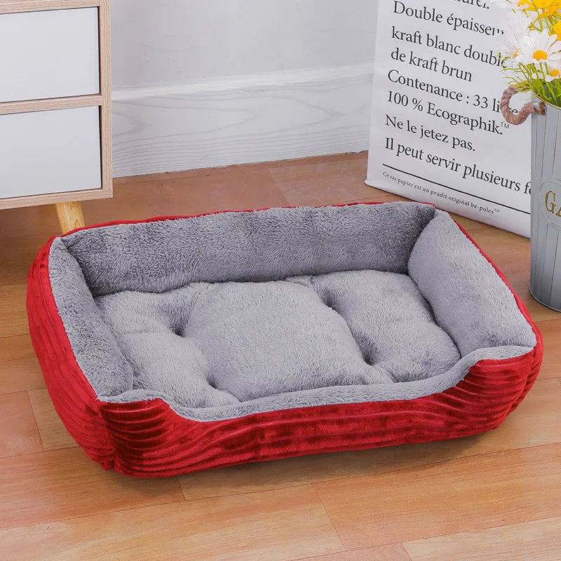 Color Square Winter Soft Warm House for Dog Bed 550g | Ships from US