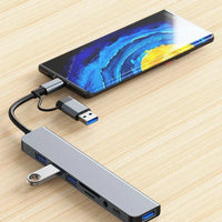 8 in 2 USB +Type C HUB Docking Station with 3.5mm Audio Jack Adapter - Trustymall
