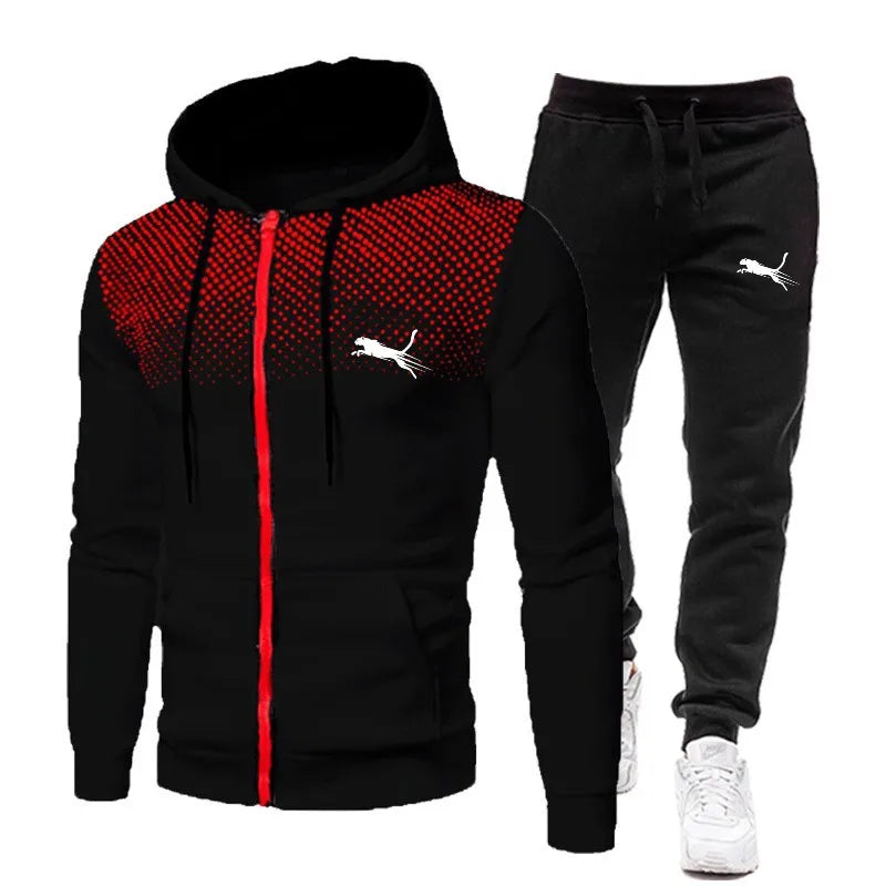 2024 Men's zipper Jacket Tracksuit Casual Suit Outdoor | Ships from US