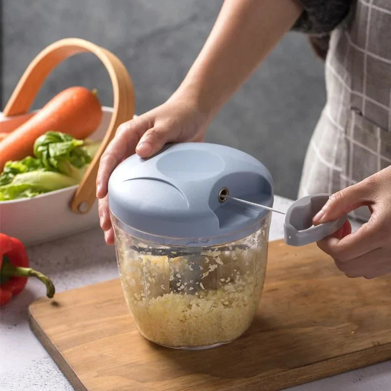 900ML Hand Chopper Manual Rope Food Processor Silcer | Ships from US