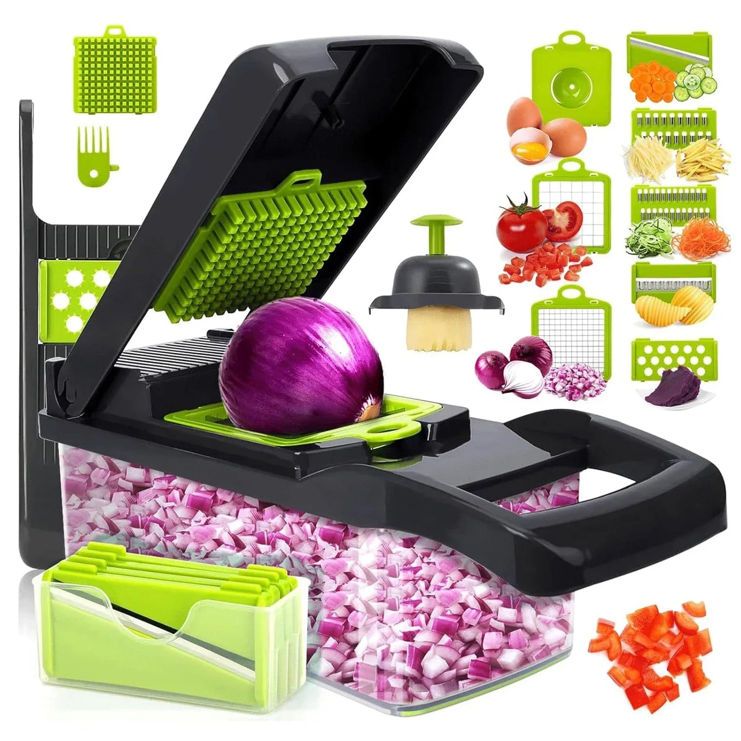12/22 in 1 Multifunctional Vegetable Cutter Manual Foo | Ships from US