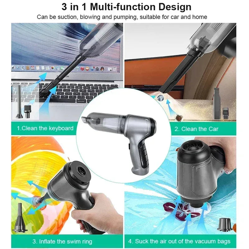 Car Vacuum Cleaner 26000PA Strong Suction Wireless Portable Vacuum - Trustymall