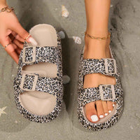 Summer Women Comfort Leopard Soft Thick-Soled Slippers