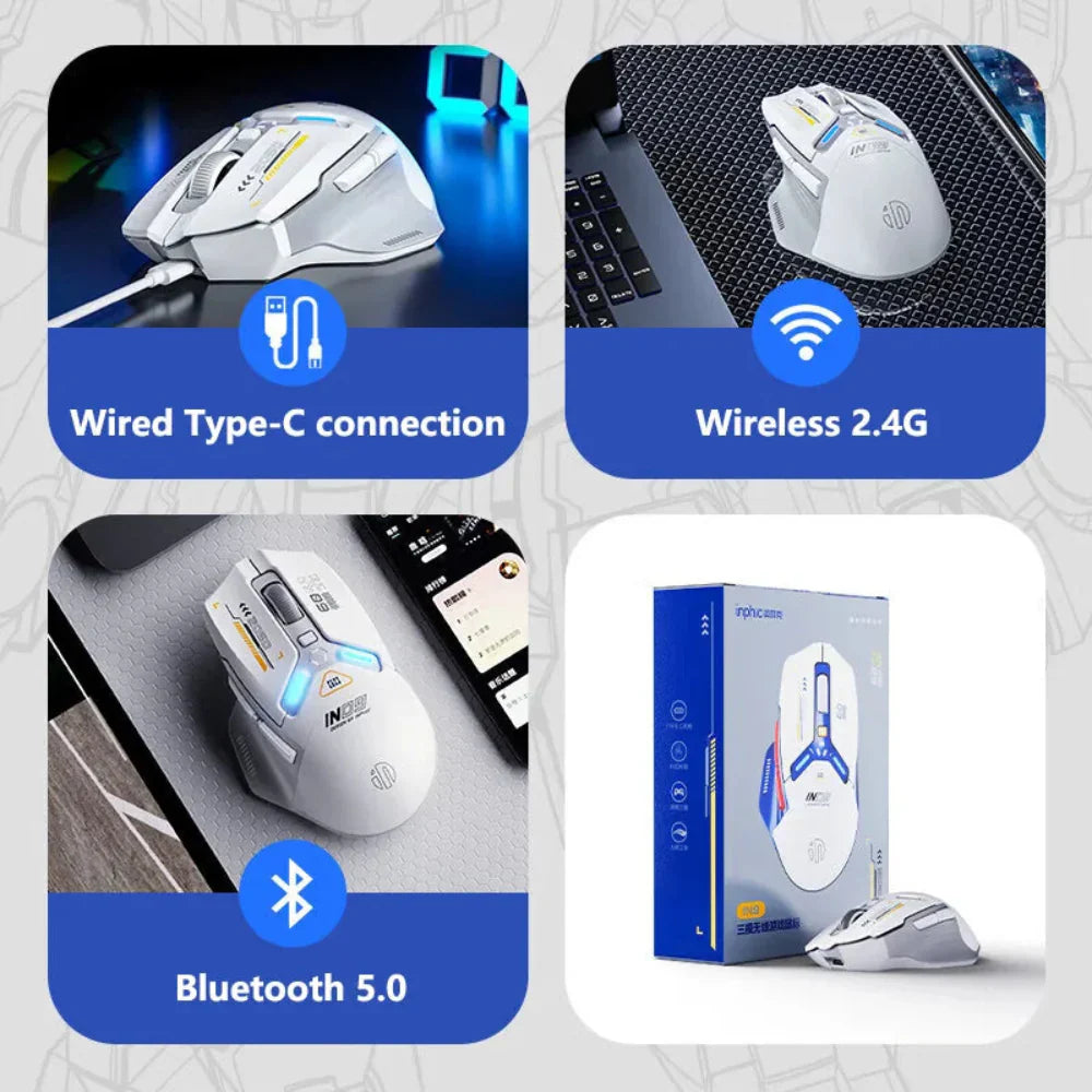 6 Programmable Buttons RGB Dual Mode Bluetooth Mouse