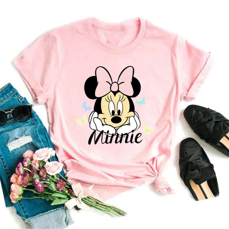 Fashion Mickey Minnie Mouse Disney T-shirt Women's