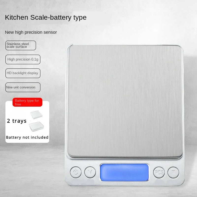 Digital Kitchen Scale Mini Pocket Stainless Steel Precision