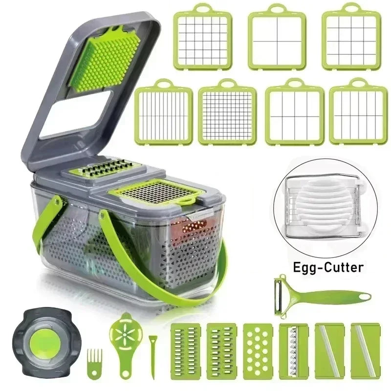 12/22 in 1 Multifunctional Vegetable Cutter Manual Foo | Ships from US