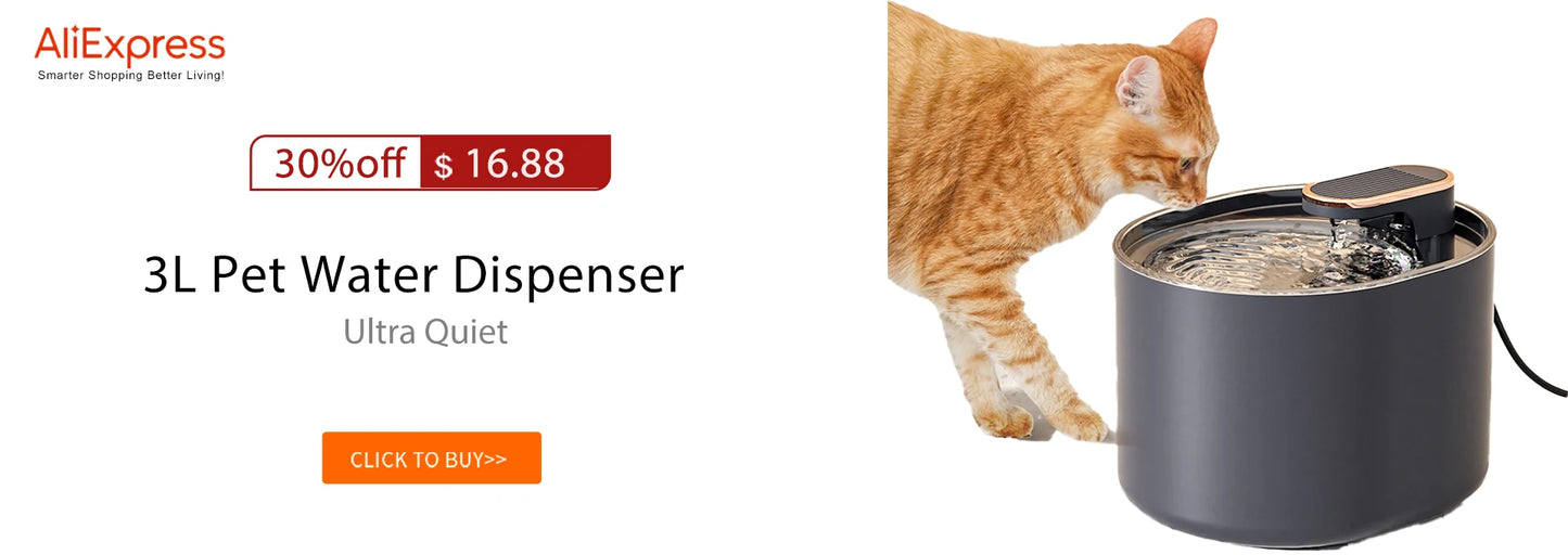 Ultra-Quiet Pet Water Fountain Auto Filter USB Electric