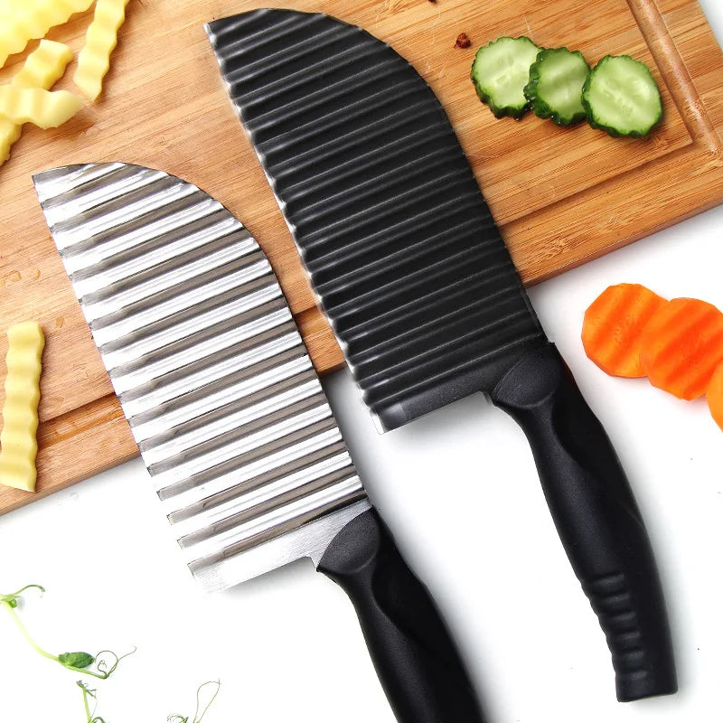 Stainless Steel Potato Cutting Wave Knife Chip Slicer