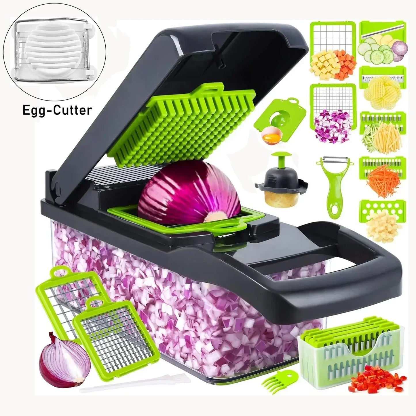 12/22 in 1 Multifunctional Vegetable Cutter Manual Foo | Ships from US