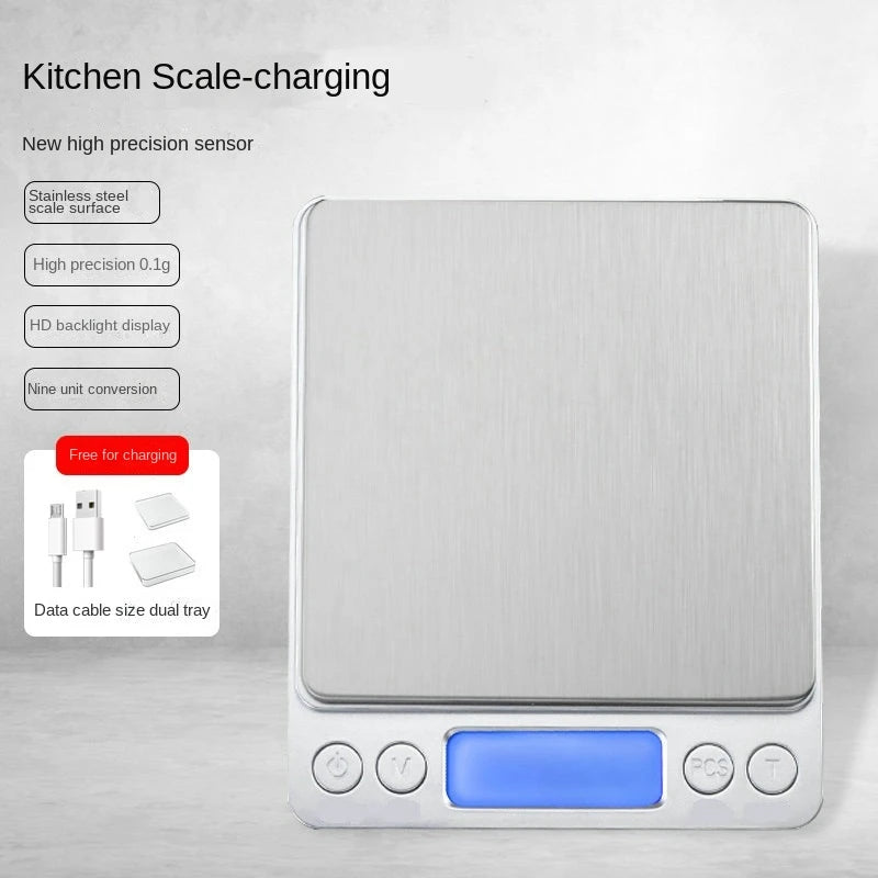 Digital Kitchen Scale Mini Pocket Stainless Steel Precision