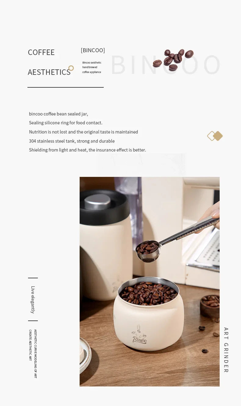 Coffee Sealed Can Stainless Steel Manual Vacuum Storag | Ships from US