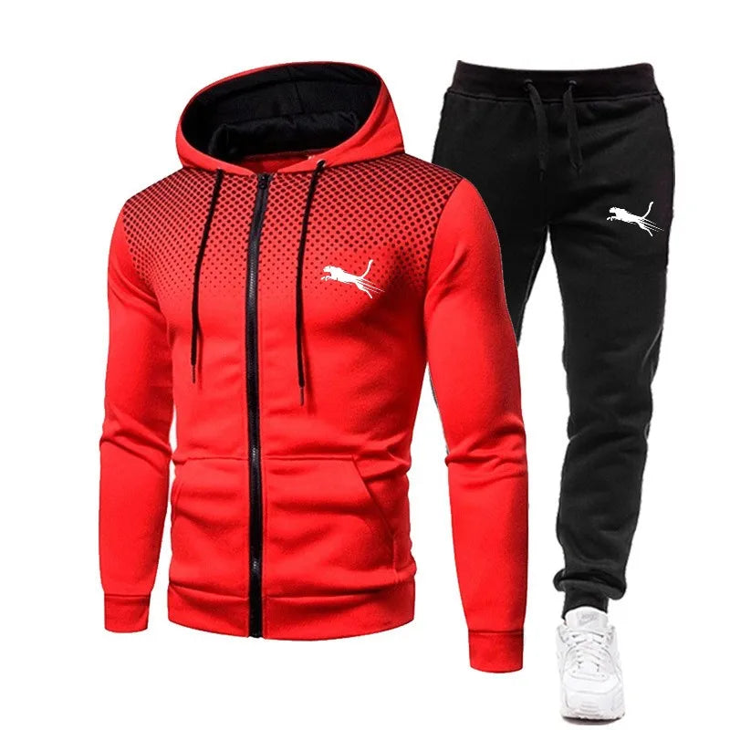 2024 Men's zipper Jacket Tracksuit Casual Suit Outdoor | Ships from US