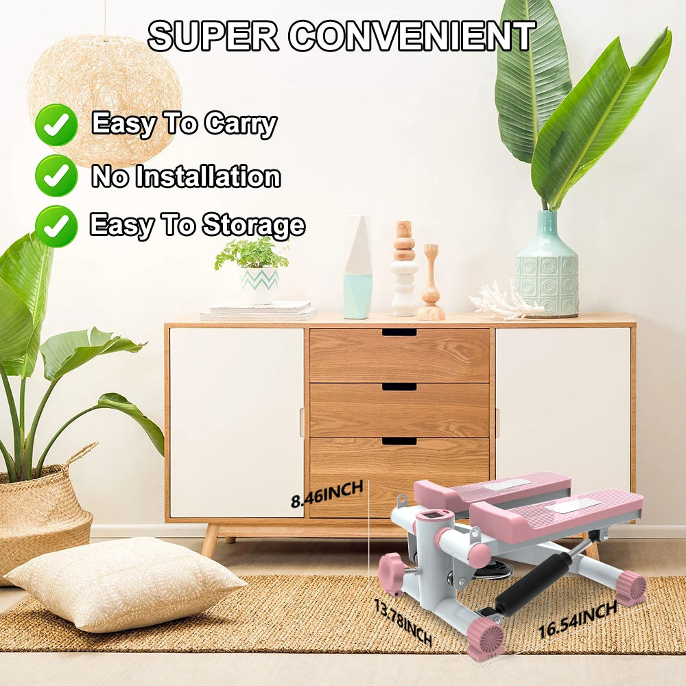 Mini stepper for sports, stepper with resistance band