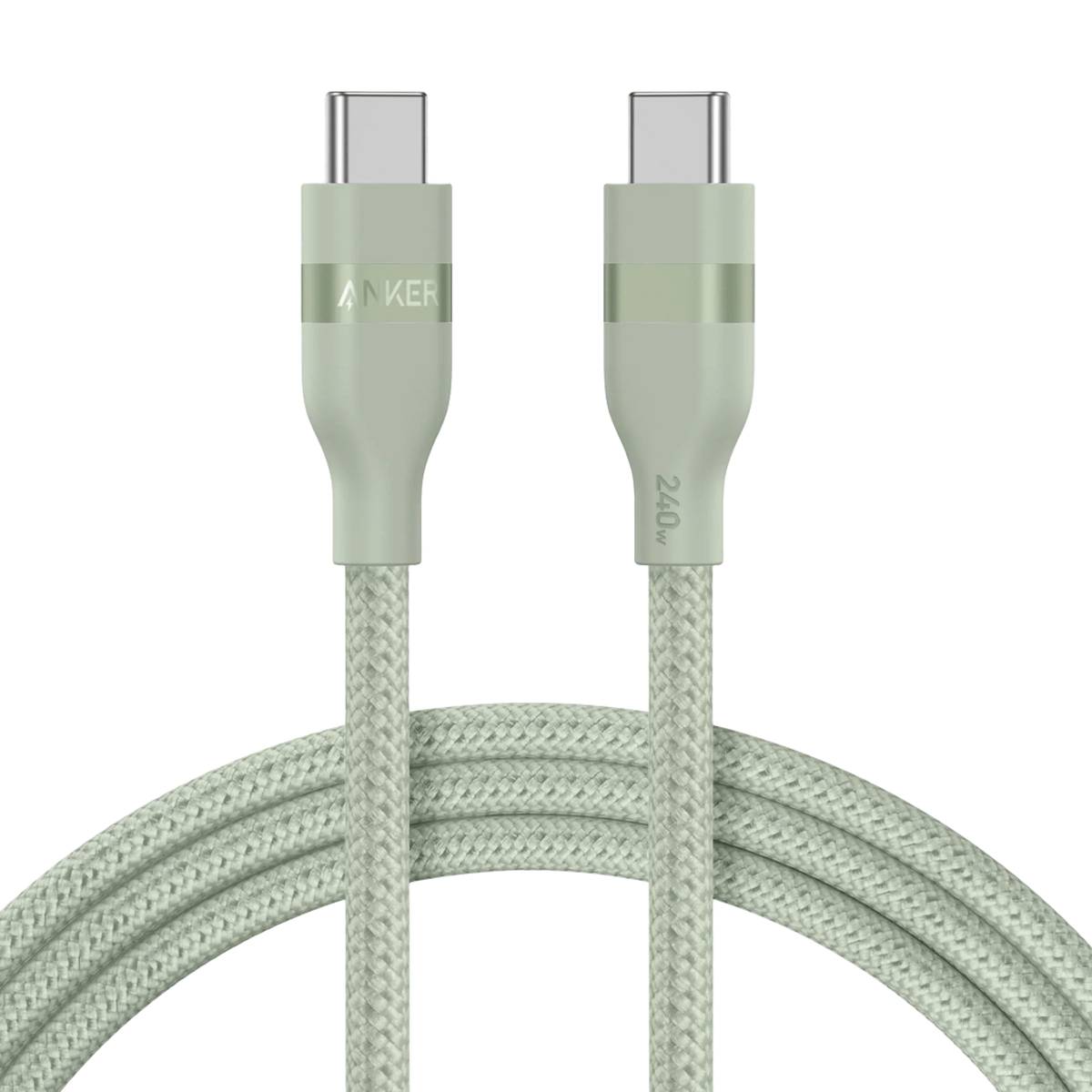 Anker USB-C to USB-C Cable (3 ft / 6 ft, 240W, Upcycled-Braided) - Trustymall