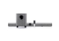 Silver Edifier B8 CineSound Soundbar and wireless subwoofer system for home theater audio