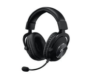LOGITECH PRO X Gaming Headset with Blue Voice Technology in black with adjustable microphone and padded ear cups