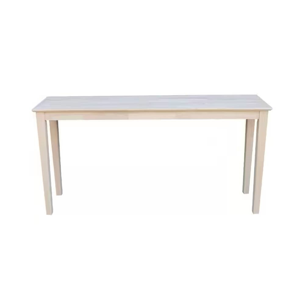 Unfinished Solid Wood 5-ft. Farmhouse Console Sofa Table