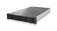Front view of Lenovo ThinkSystem SR550 2U Rack Server showing drive bays and power supply