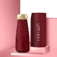 Mini Sunumbrella pocket Umbrella Vinyl folding UV protection sunshade