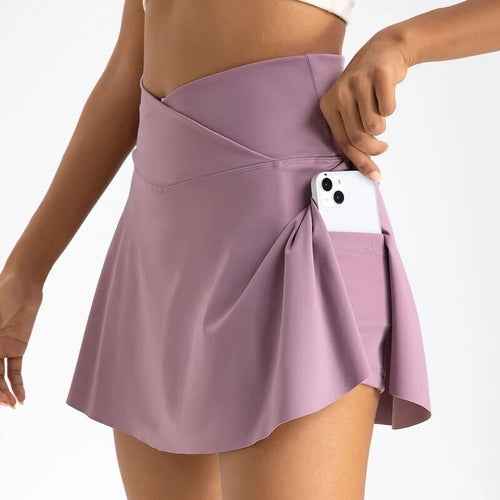 Women Pleated Tennis Skirt with Pockets Shorts Athletic Skirts
