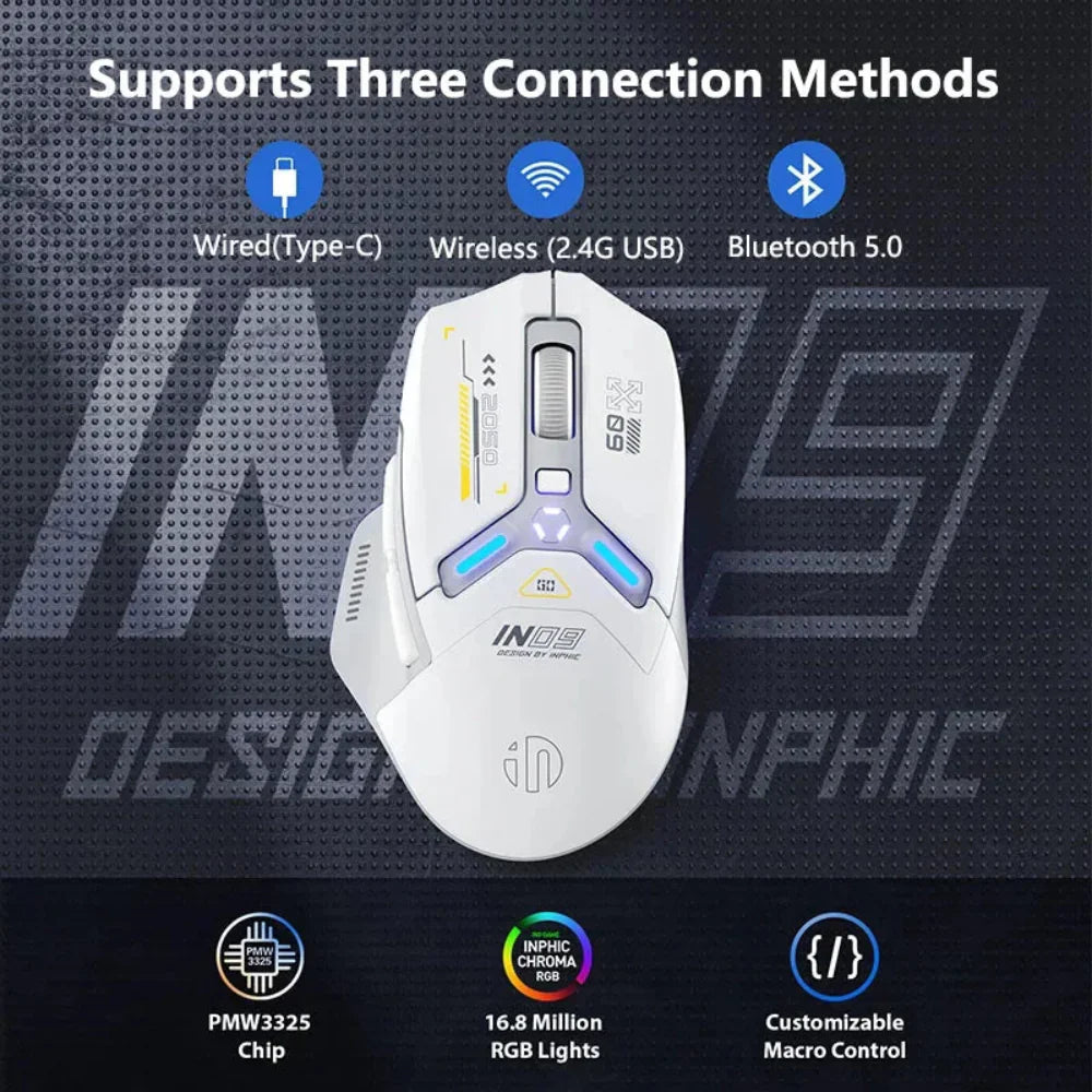 6 Programmable Buttons RGB Dual Mode Bluetooth Mouse