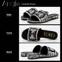 Women's Slippers yellow New Fabric Fashion Flat Sandals
