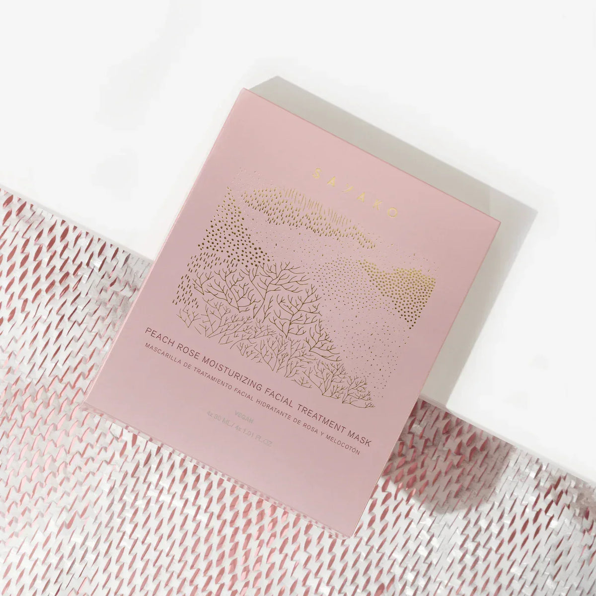 Mascarilla Hidratante de Rosa y Melocotón Vegana 4 unidades - Trustymall