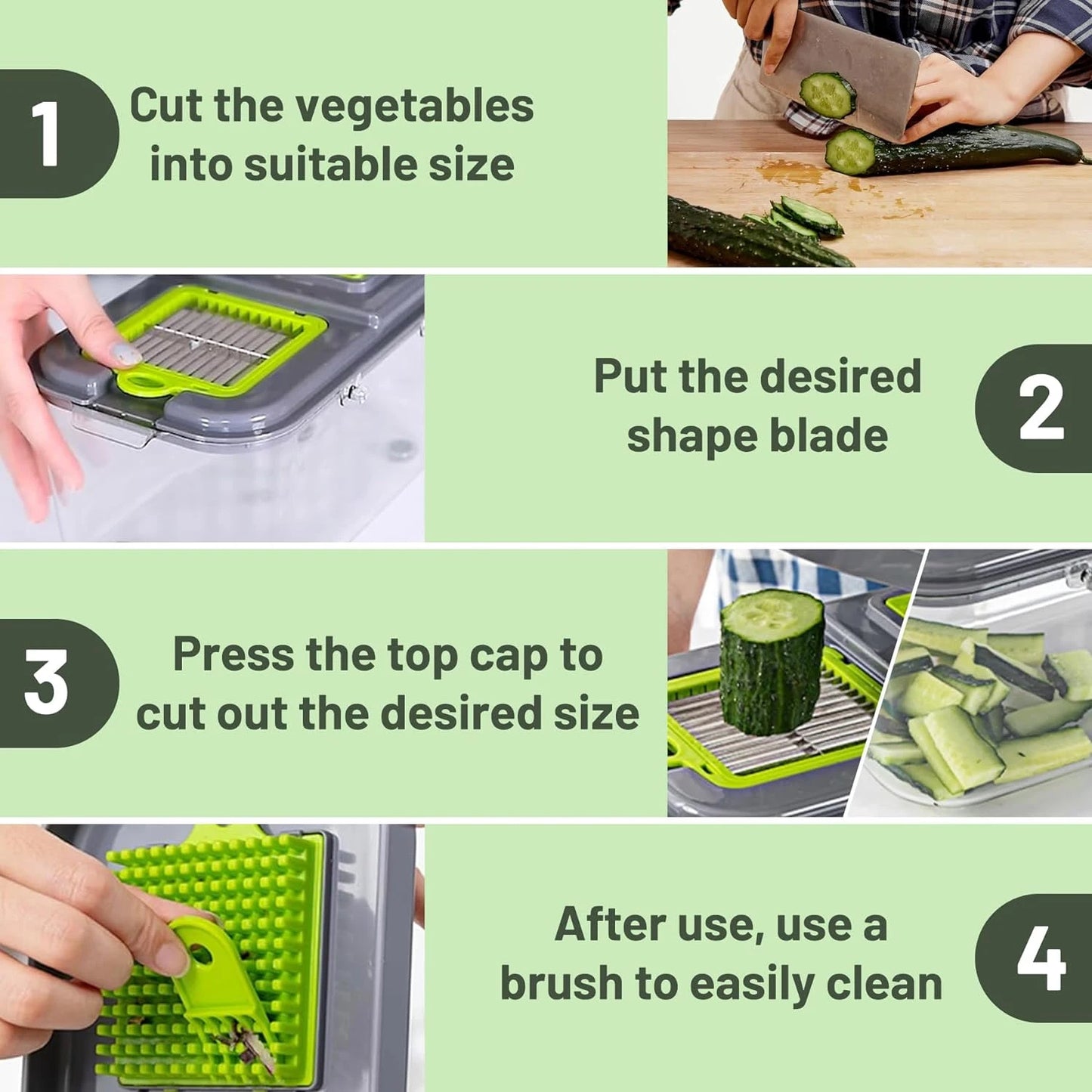12/22 in 1 Multifunctional Vegetable Cutter Manual Foo | Ships from US