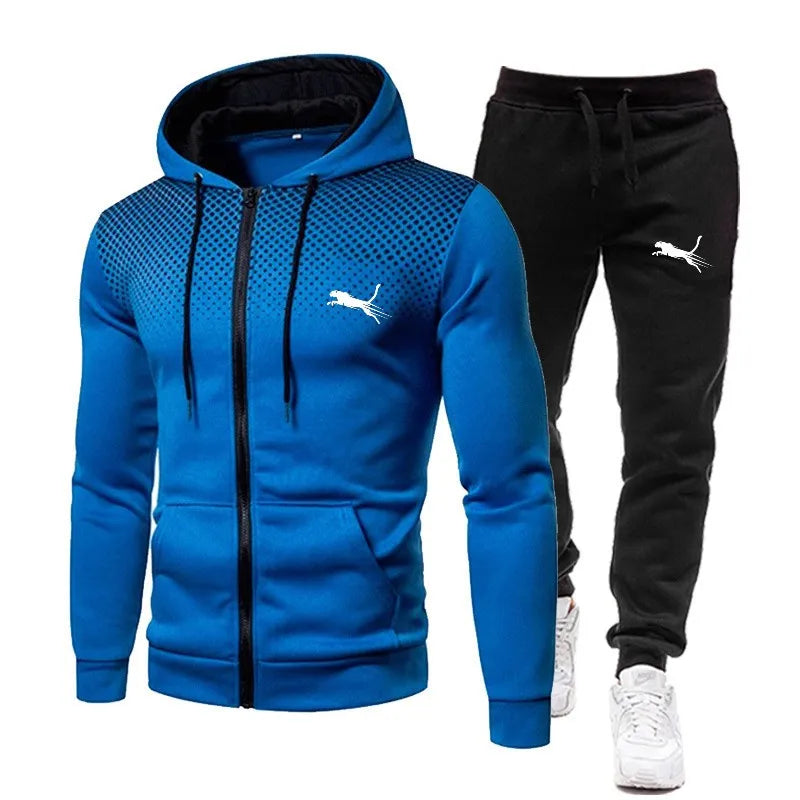 2024 Men's zipper Jacket Tracksuit Casual Suit Outdoor | Ships from US