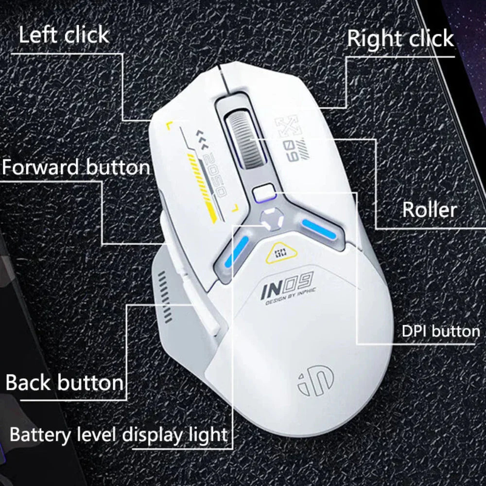 6 Programmable Buttons RGB Dual Mode Bluetooth Mouse