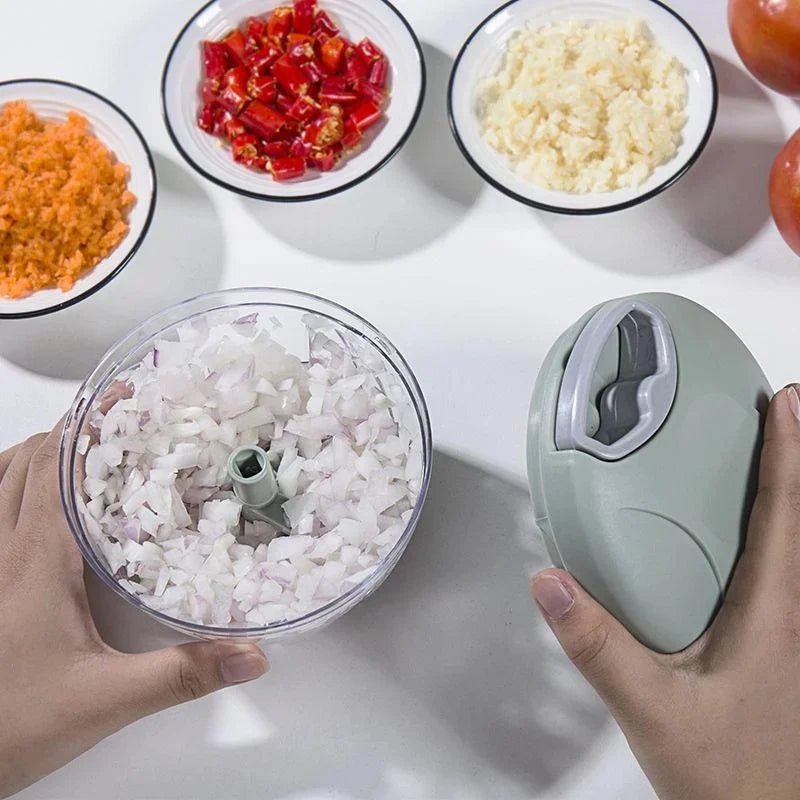 900ML Hand Chopper Manual Rope Food Processor Silcer | Ships from US
