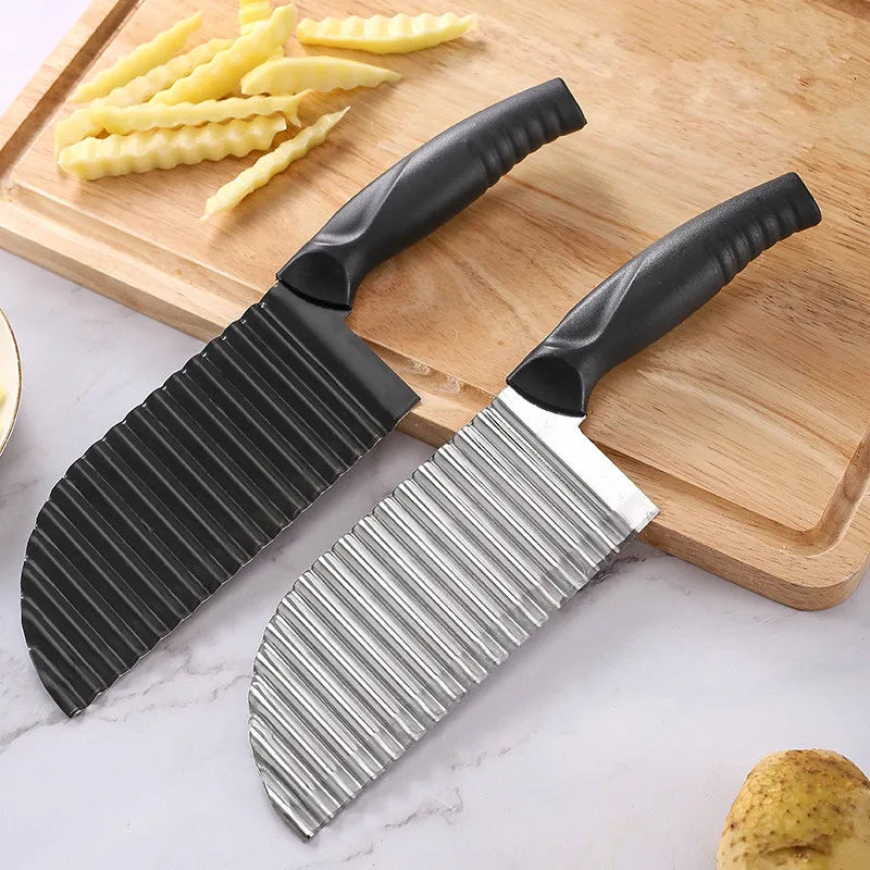 Stainless Steel Potato Cutting Wave Knife Chip Slicer