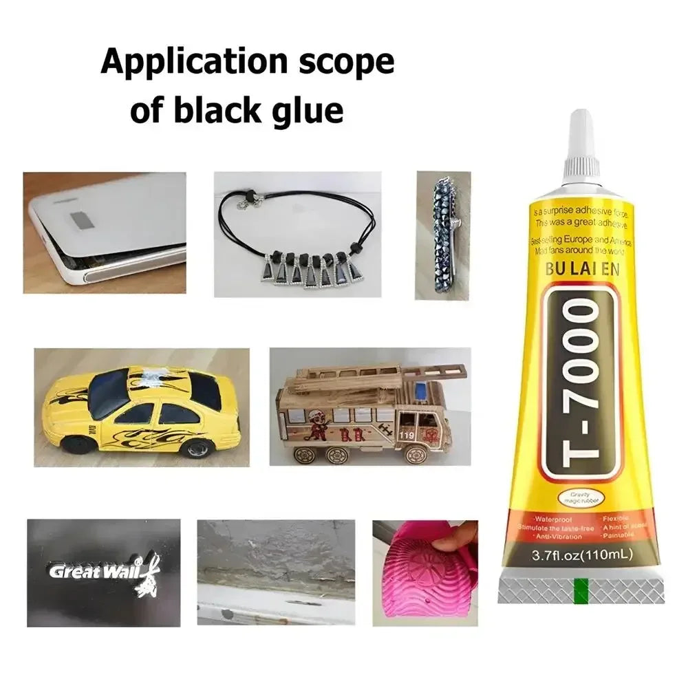 Three tubes of multipurpose clear adhesive in different sizes, suitable for repairing electronics and jewelry crafting.