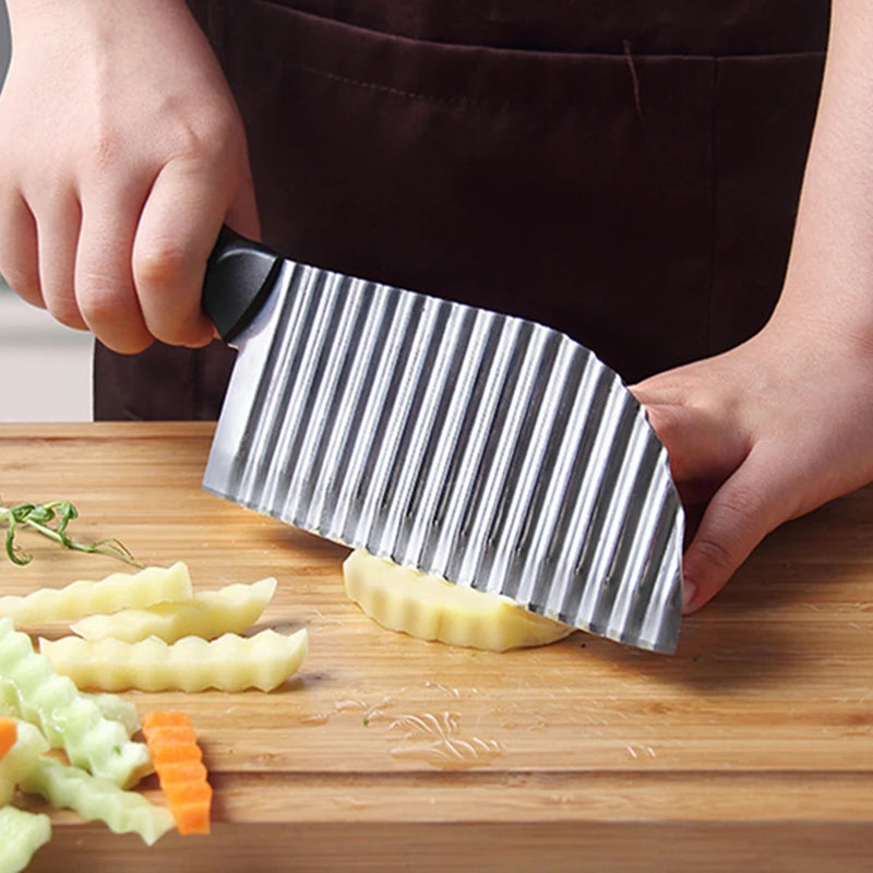 Stainless Steel Potato Cutting Wave Knife Chip Slicer