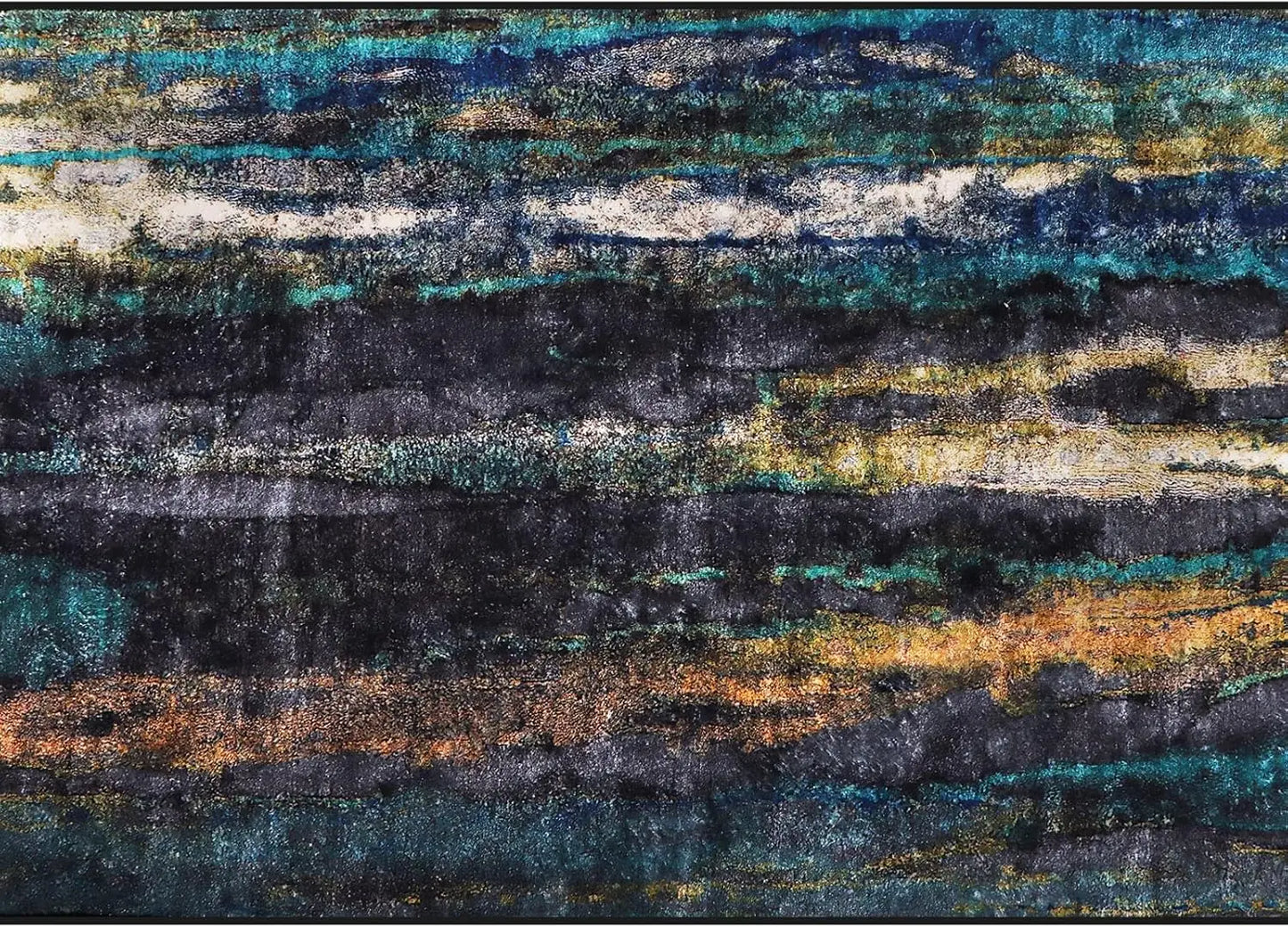 Modern Rug Anti Slip Carpet Area Rugs Living Room, Bedroom, Corridor, Office Large Home Decor Floor Rugs Dark Green Abstract Rug