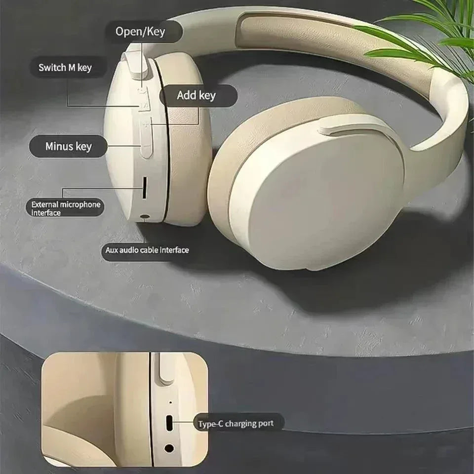 #P2961 Wireless Bluetooth 5.3 Headphones Over Ear Hifi Stereo Headset - Trustymall