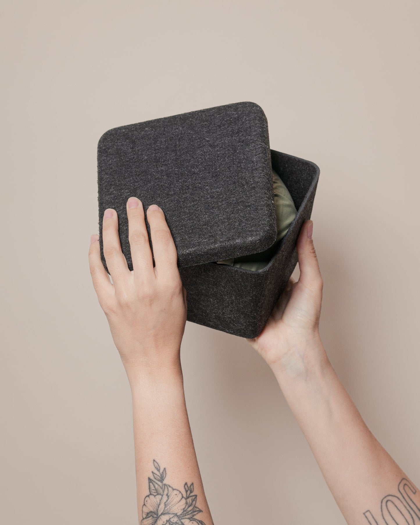 The Sculpted Bin - Petite with Lid | Set of 3