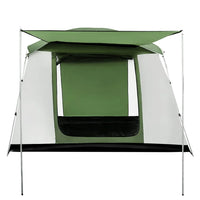 Interior view of the Weisshorn 6-person camping tent showing spacious cabin style layout.