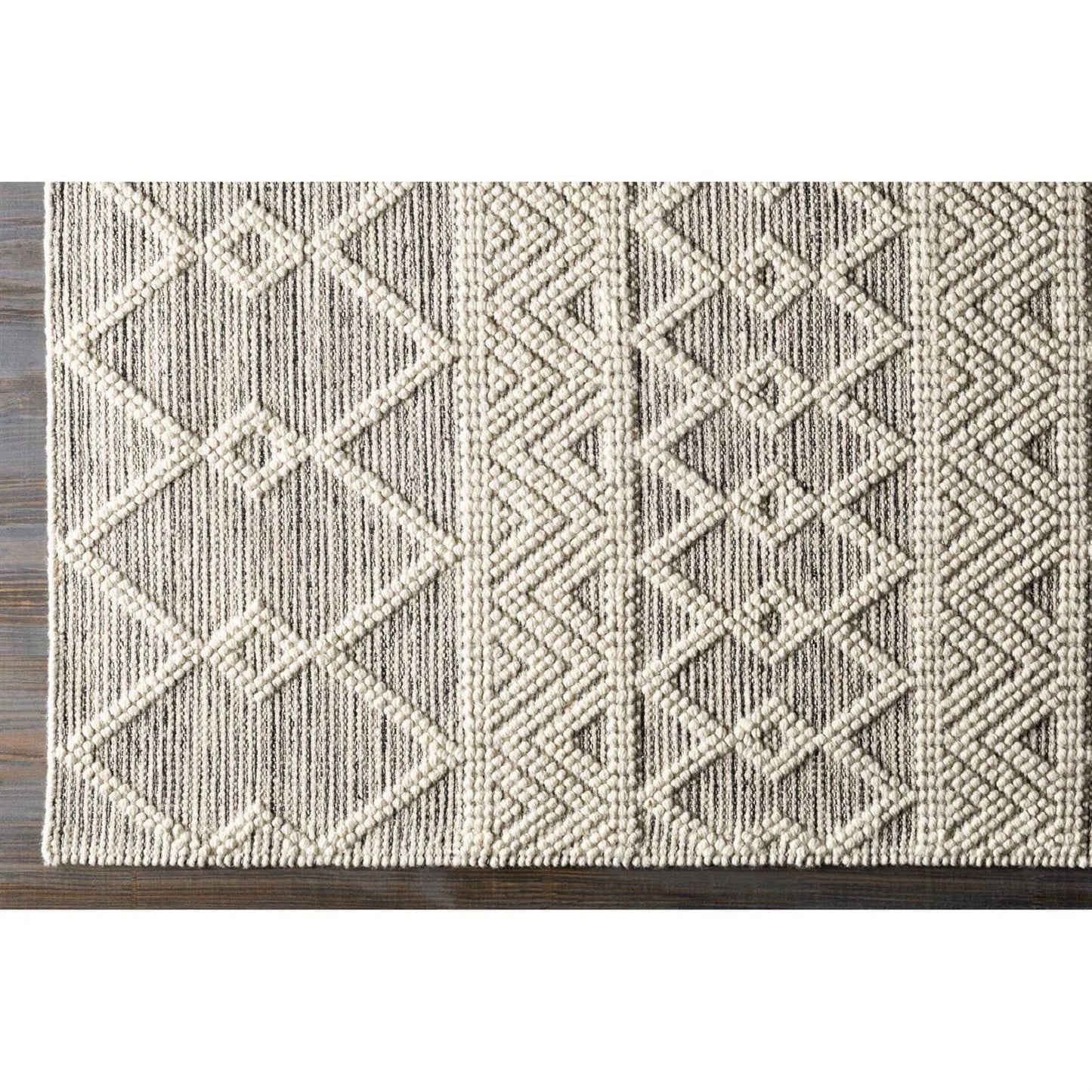 3-ft. x 5-ft. Hand Woven Wool Blend Grey Beige Ivory Persian Style Area Rug