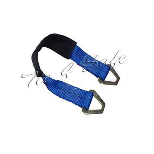 2 x 60 in. Axle Straps with Abrasive Sleeve & Delta Ring, Blue - 2