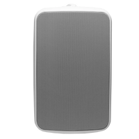 White TRUAUDIO SWIVOT 2-way outdoor speaker with U bracket, 6.5-inch woofer and 1-inch silk dome tweeter