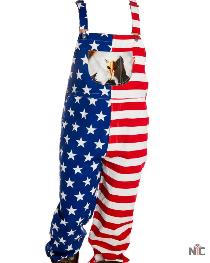 The Screaming Eagles American Flag Overalls